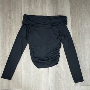 H&M Gray Off-Shoulder Top